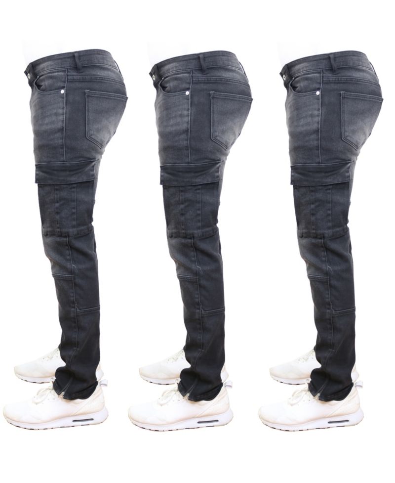 Men's 3-Pack Stretch Cargo Pocket Jeans