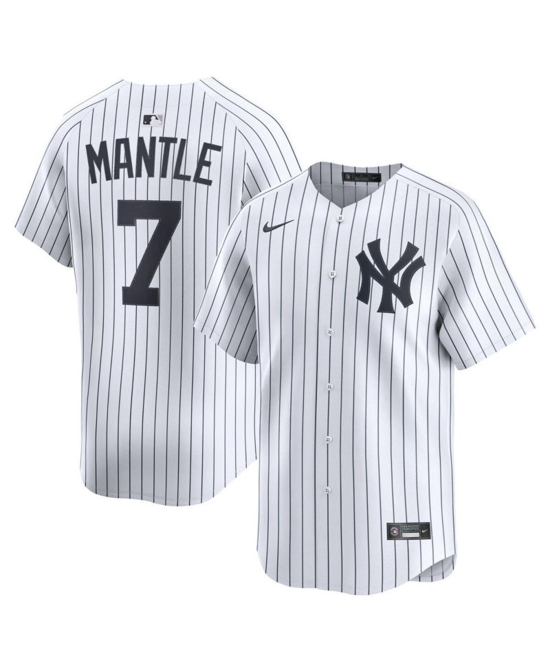 Men's Mickey Mantle White New York Yankees Home Limited Player Jersey