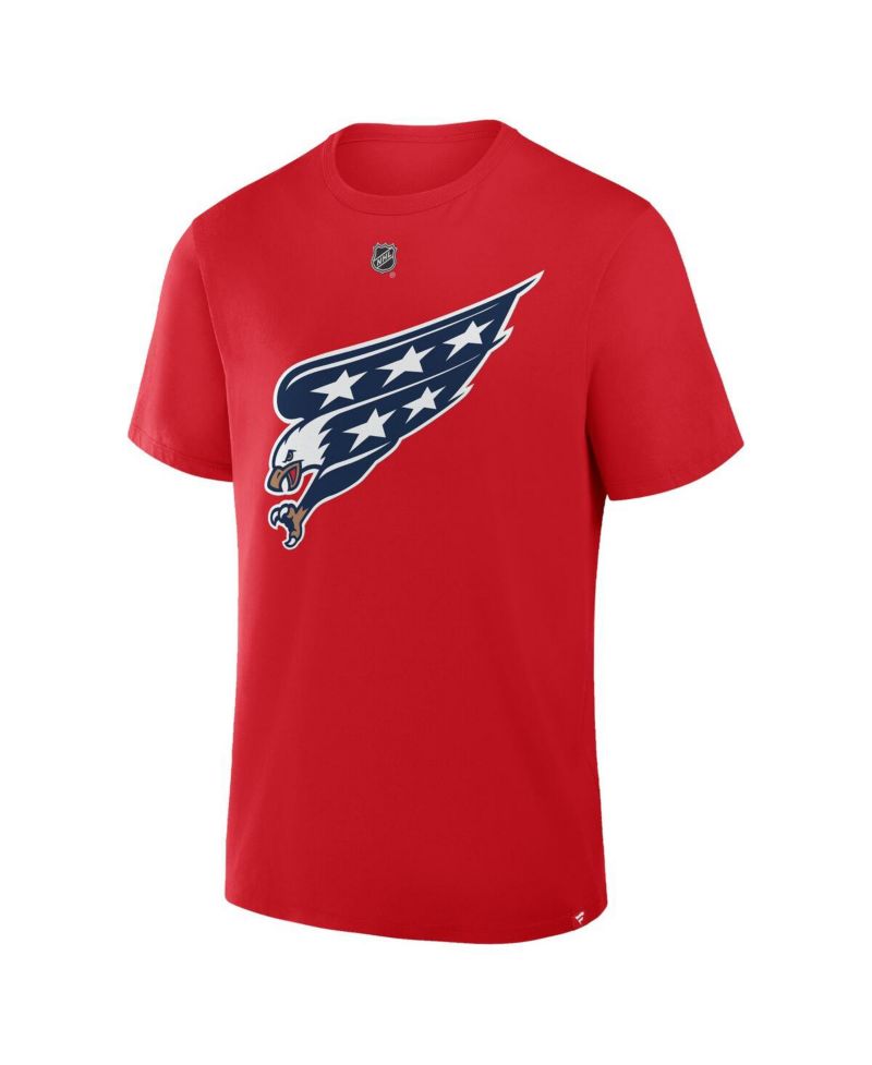 Men's Dylan Strome Red Washington Capitals Authentic Stack Name & Number T-Shirt