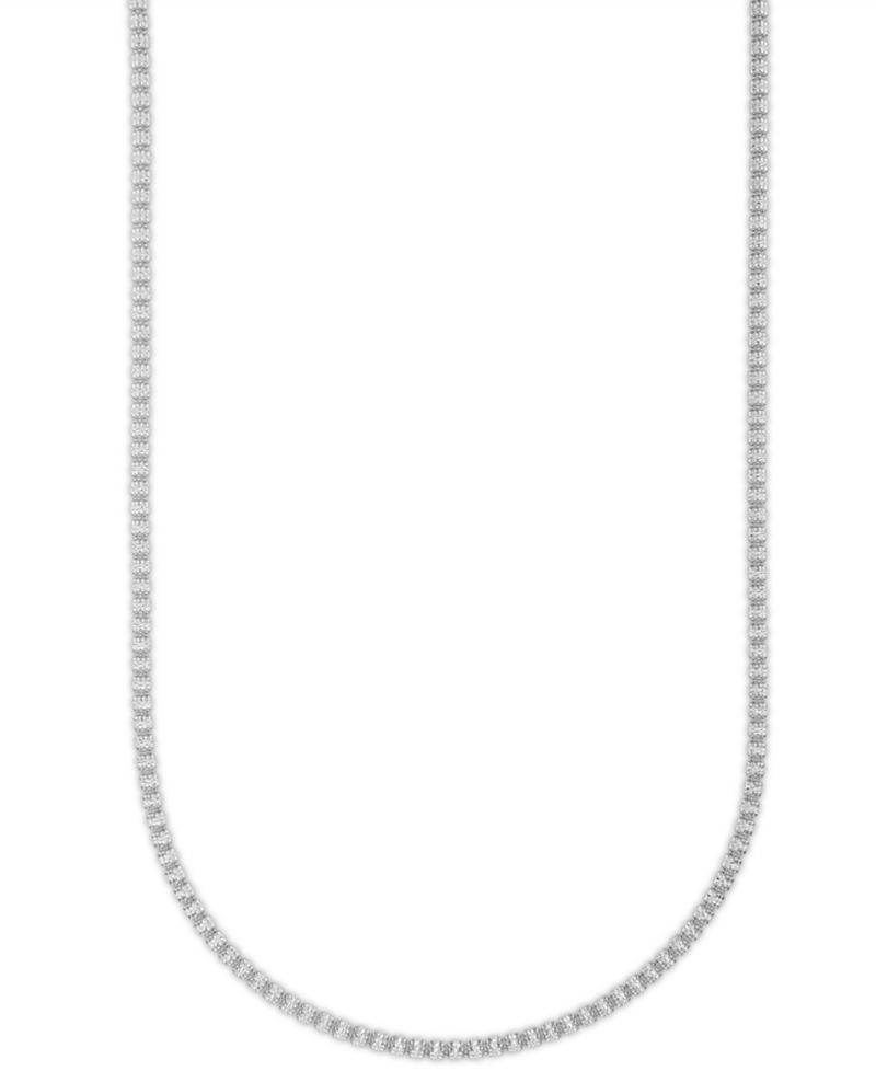 Men's Diamond-Cut Ice Chain Necklace in Sterling Silver, 22"