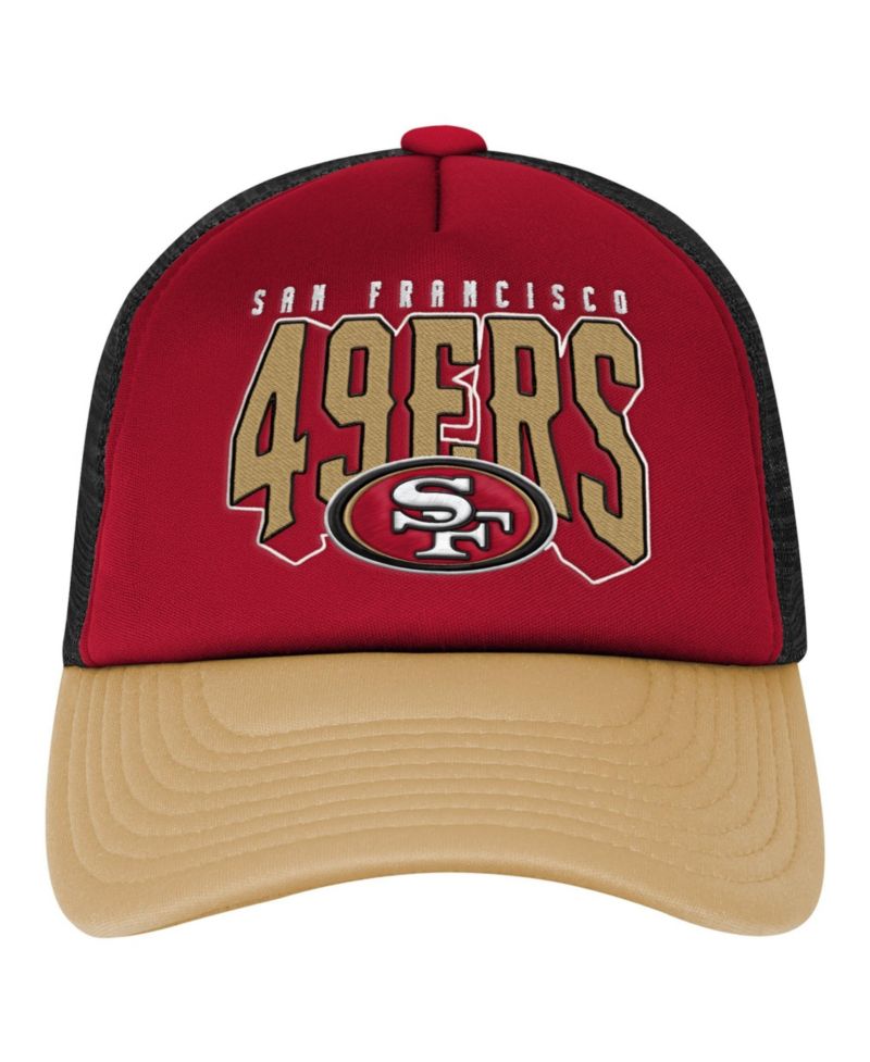Big Boys and Girls Scarlet/Gold San Francisco 49ers Handoff Foam Adjustable Trucker Hat