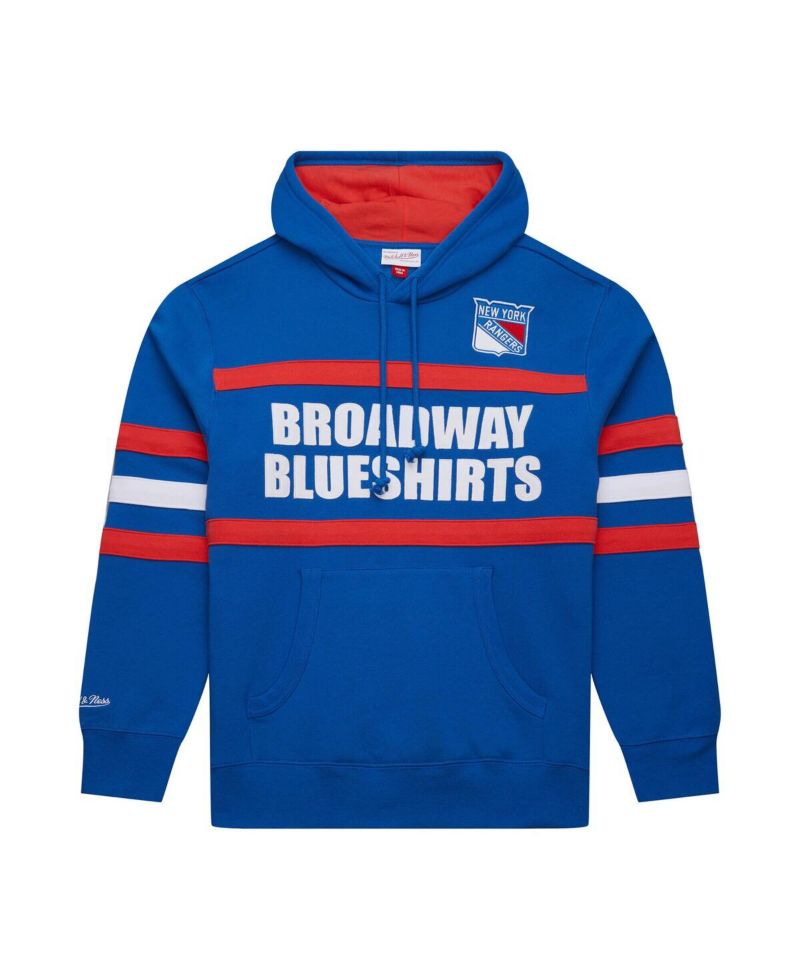 Men's Blue New York Rangers Head Coach Slogan Pullover Hoodie