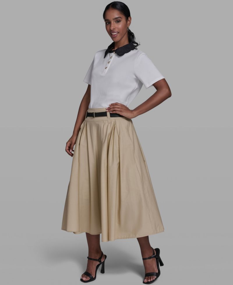 Women's Collared Short-Sleeve Blouse Top