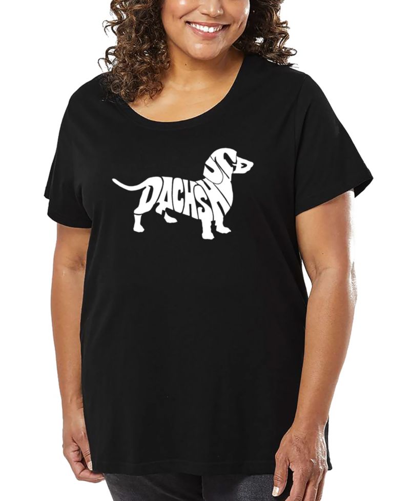 Plus Size Dachshund Word Art T-Shirt
