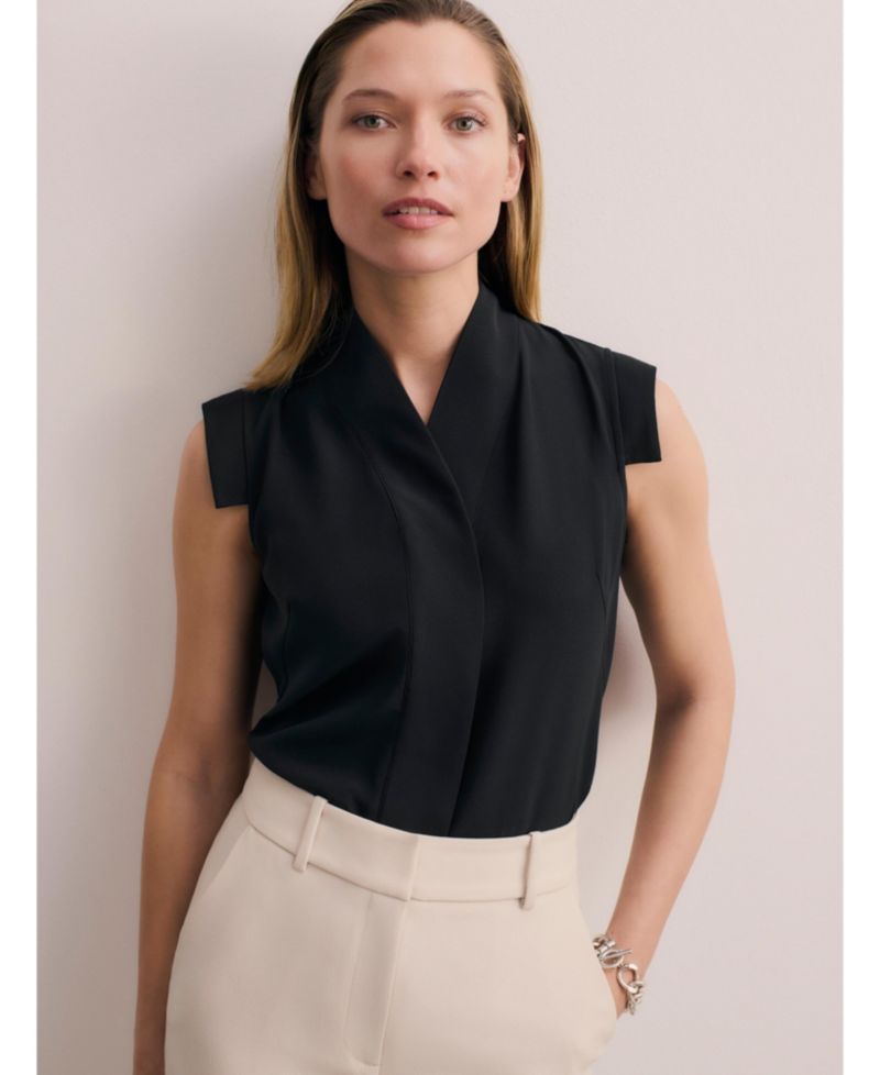 Women's Bowery Sleeveless Silk Blouse