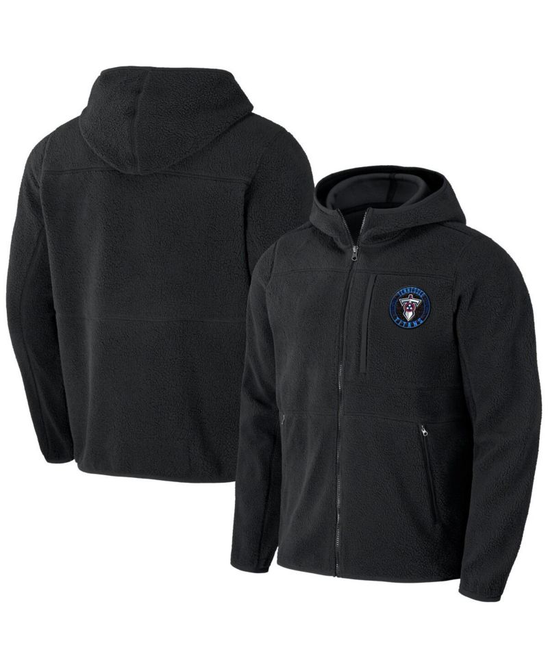 Men's Black Tennessee Titans Sherpa Full-Zip Hoodie