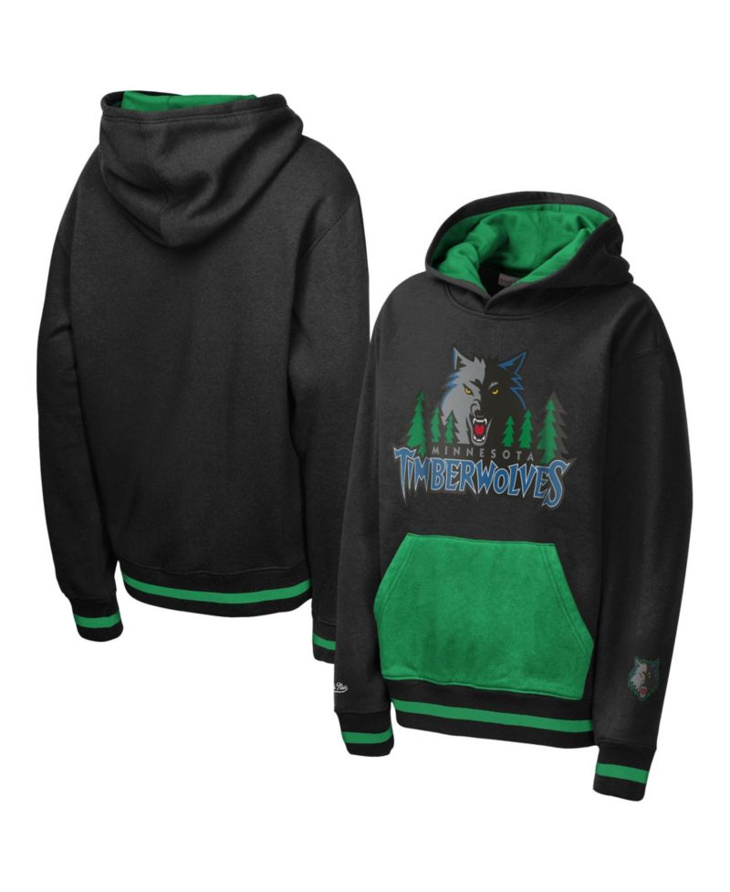 Boys' and Girls' 4-20 Minnesota Timberwolves Playmaker Fashion Fleece Dropped-Shoulder Kangaroo-Pocket Hoodie