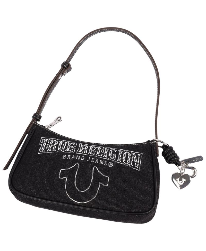 Women's Bling Logo Denim Shoulder Bag