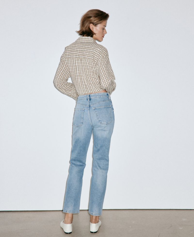 Women's Newmom High-Rise Straight-Leg Jeans