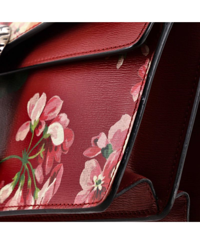 Small Dionysus Bag Blooms Print Leather