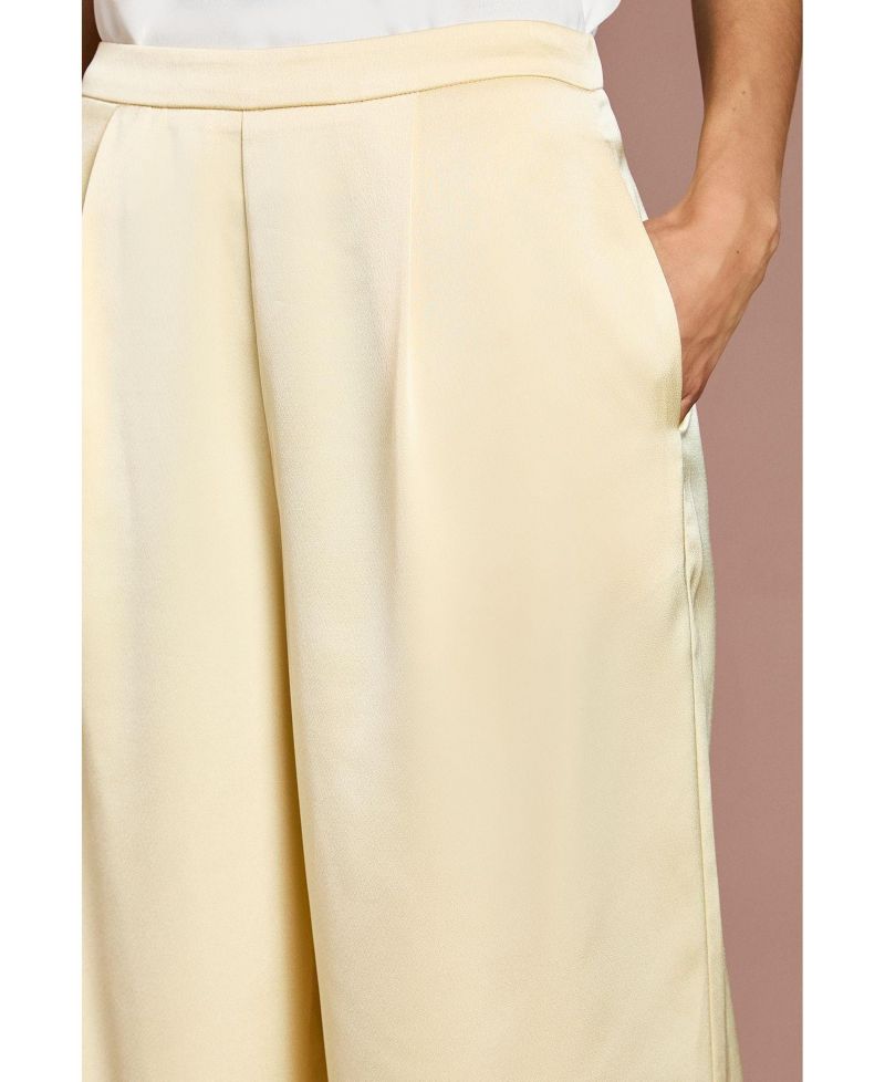 Women's Satin High-Waist Flare Trousers