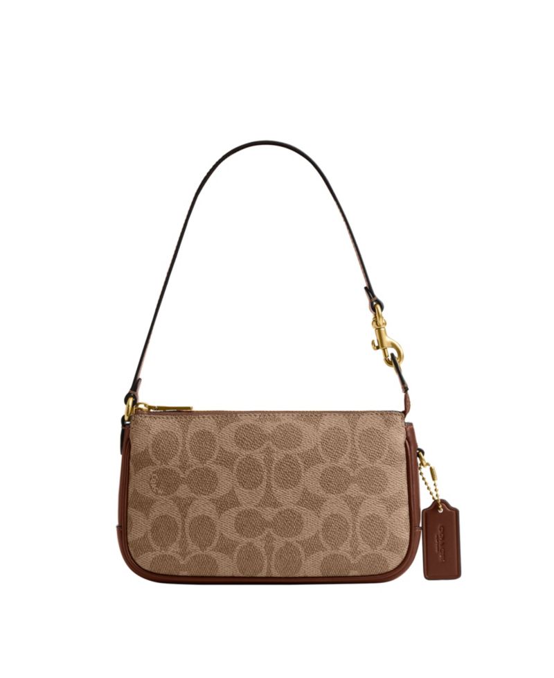Plaza Mini Signature Canvas Slim Shoulder Bag 18