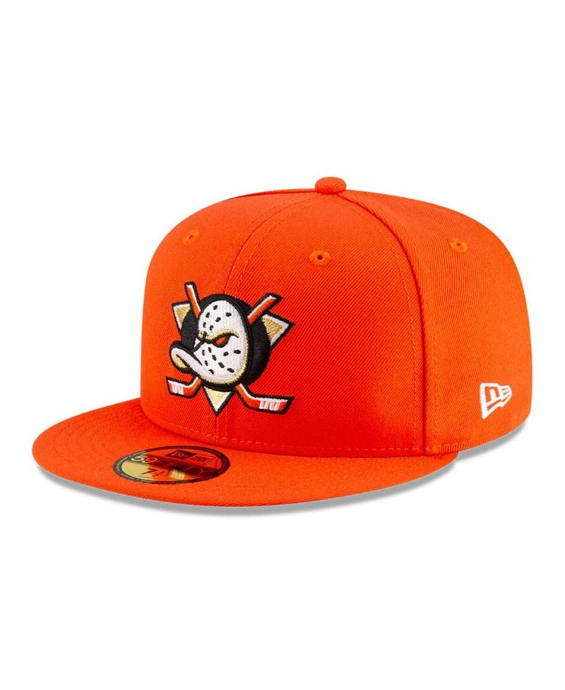 Men's Orange Anaheim Ducks Core 59FIFTY Fitted Hat