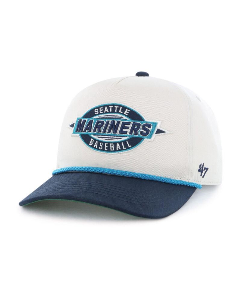 Men's Natural/Navy Seattle Mariners Frame Out Hitch Adjustable Hat