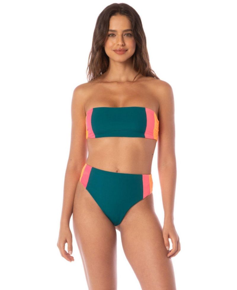Women's Verdant Breeze Nomad Strapless Bandeau Reversible Bikini Top