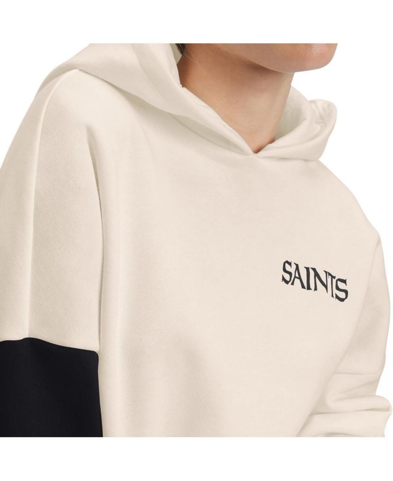 Women's Cream, Black New Orleans Saints Harriet Pullover Hoodie