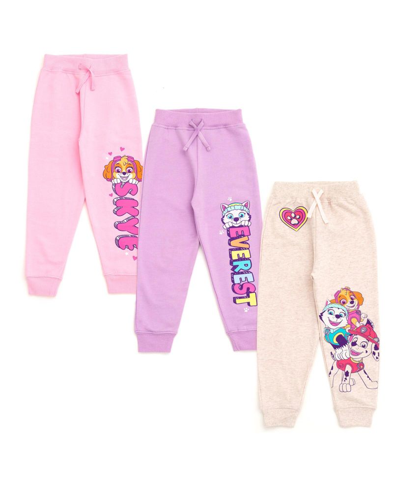 Toddler Girls Fleece 3 Pack Pants to (2T - 7-8