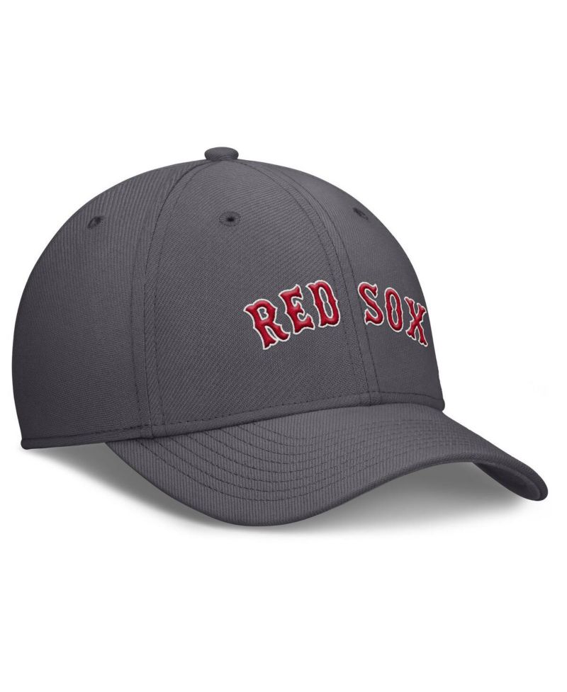 Men's Gray Boston Red Sox Swoosh Performance Flex Hat