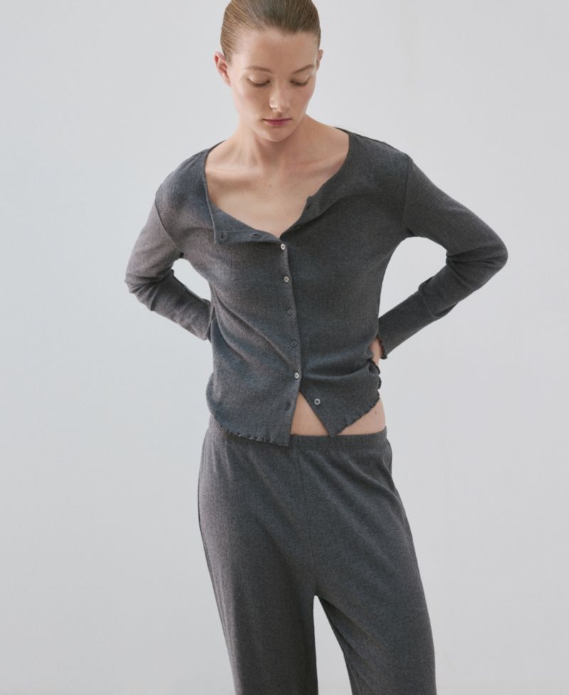 Women's Openwork-Knit Cotton Pajama Pants