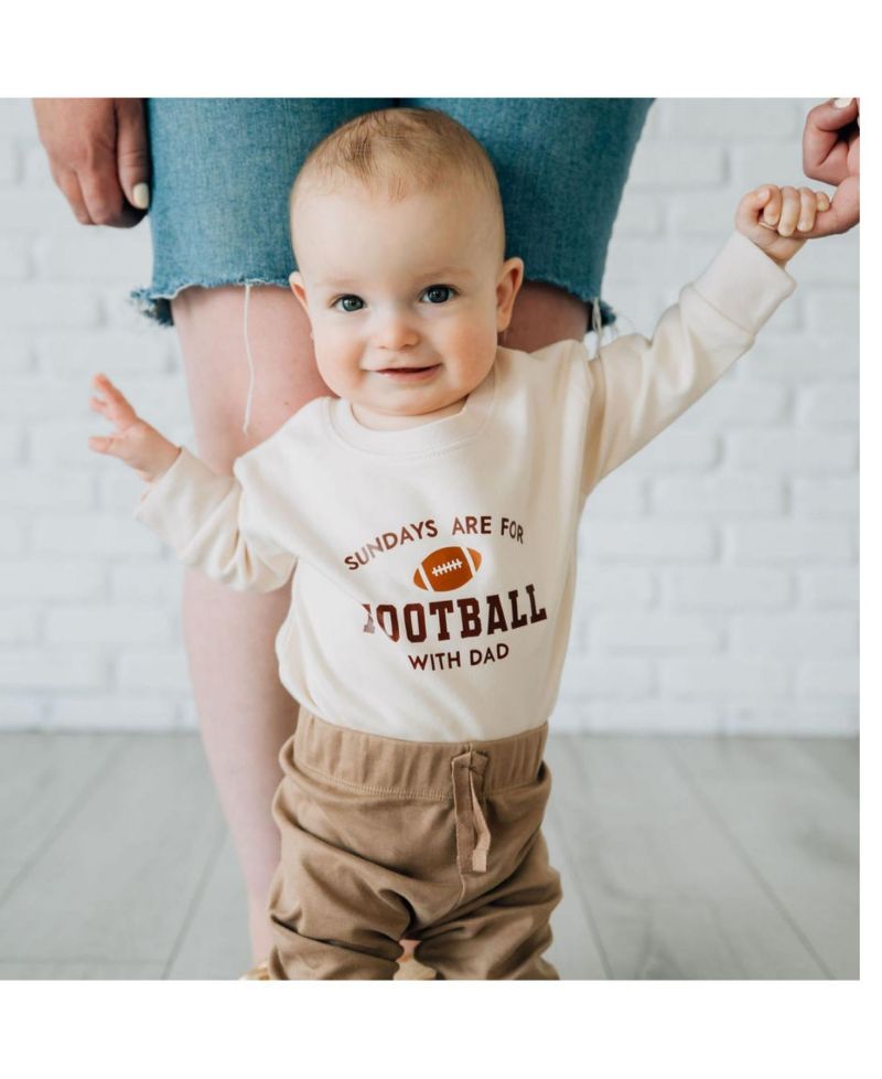 Baby Boys Sundays Are For Football Long Sleeve Romper