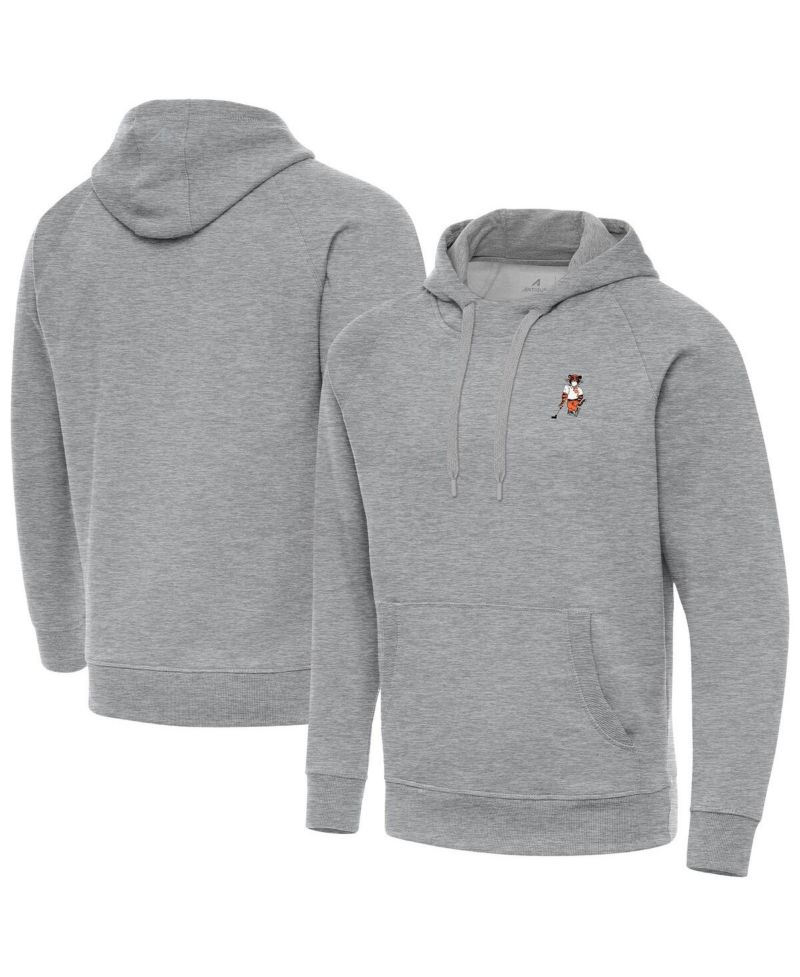 Men's Heather Gray Clemson Tigers Golfer Victory Pullover Hoodie