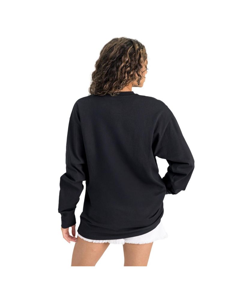 Women's Black Denver Broncos Oversized Long Sleeve T-Shirt