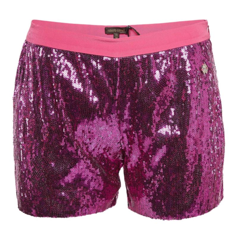 Women's Pink Sequin Shorts