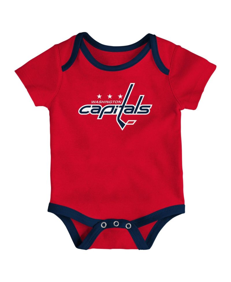 Baby Boys and Girls 3- Pack Washington Capitals Loyal Buddies Bodysuit Set