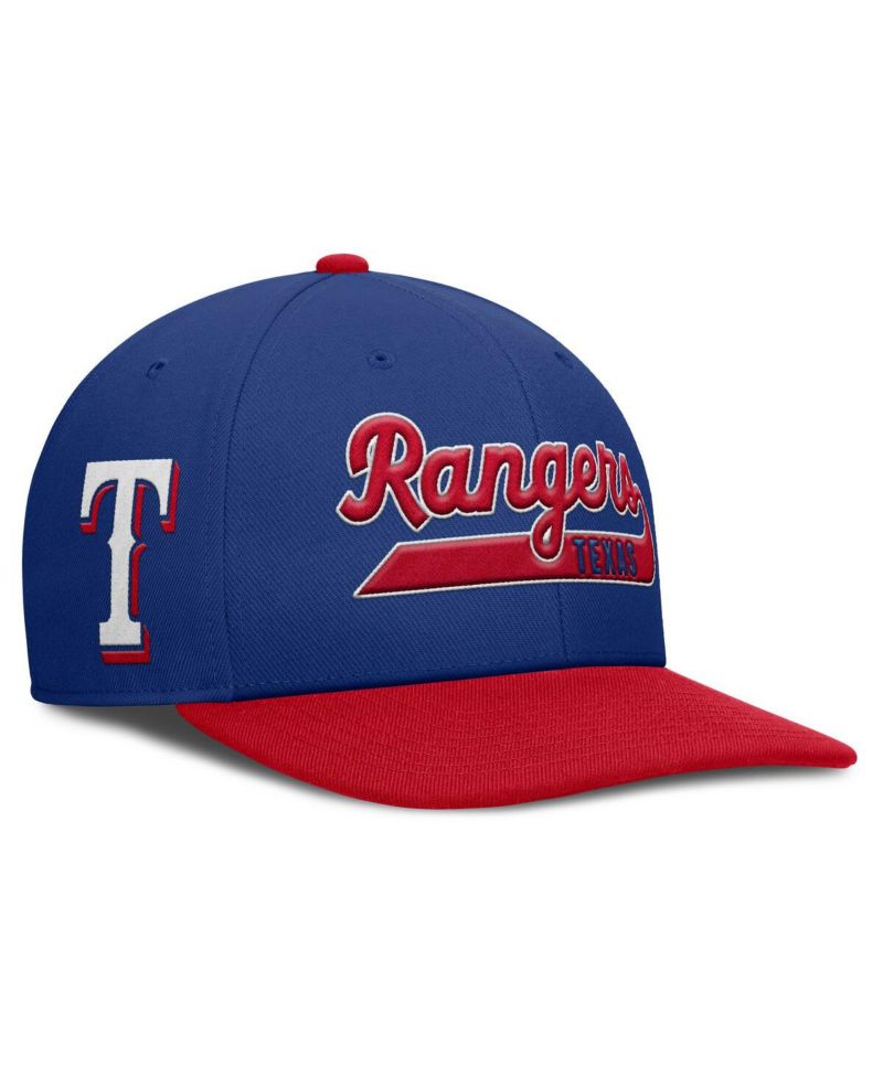 Men's Royal/Red Texas Rangers Pro Performance Snapback Hat