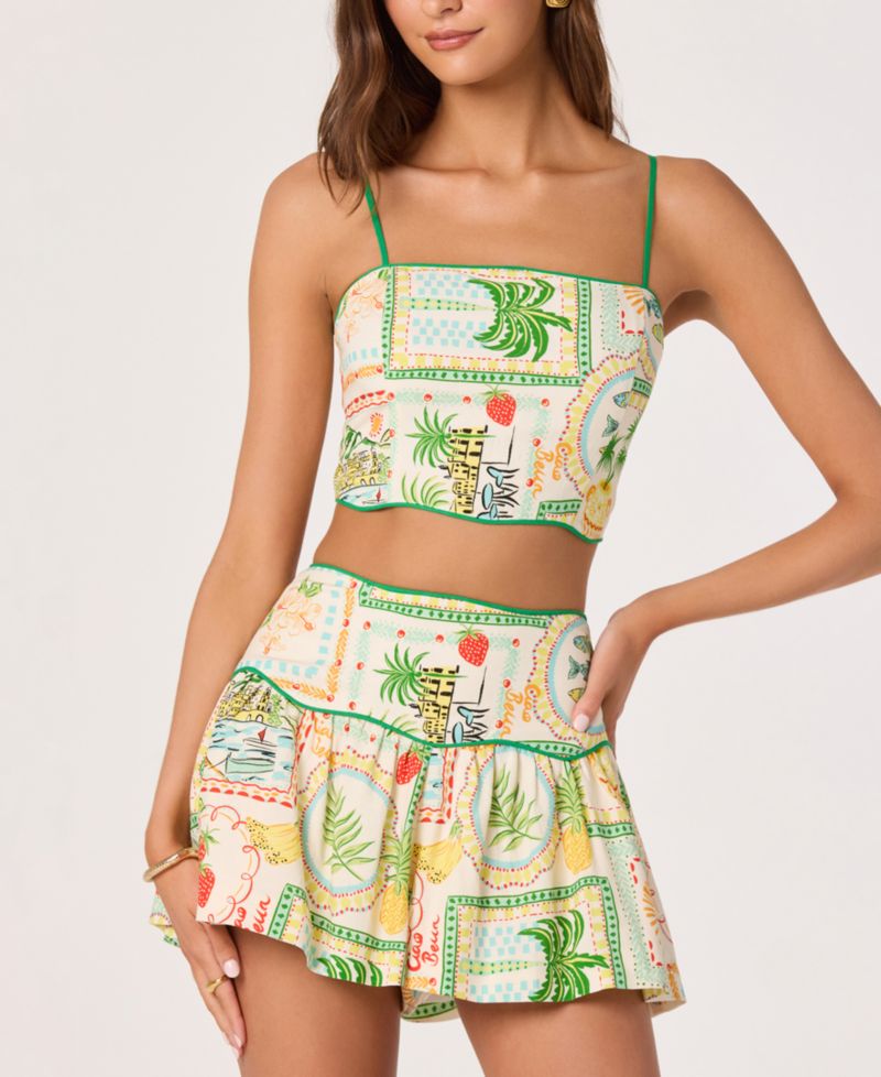 Heidi Women's Printed High-Rise Mini Shorts