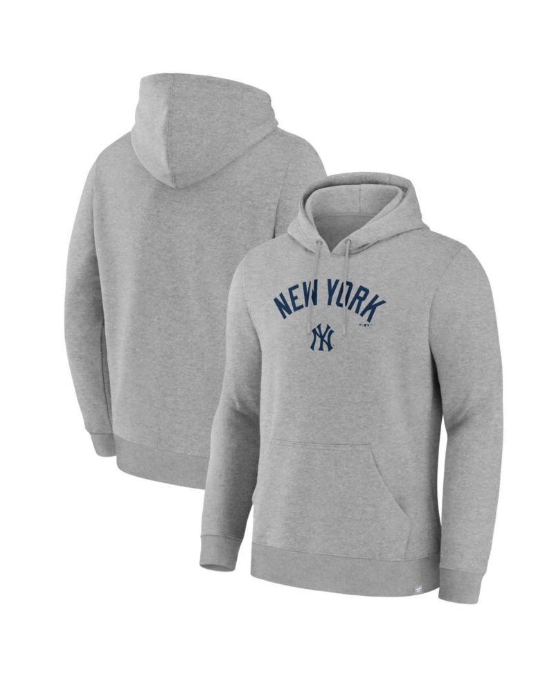 Men's Heather Gray New York Yankees Lock-Up Legacy Hoodie
