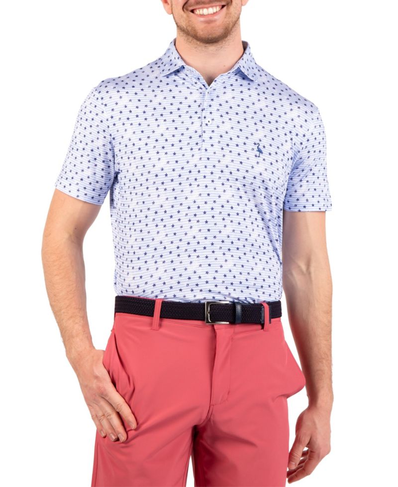 Men's Vintage Stars Printed Performance Polo