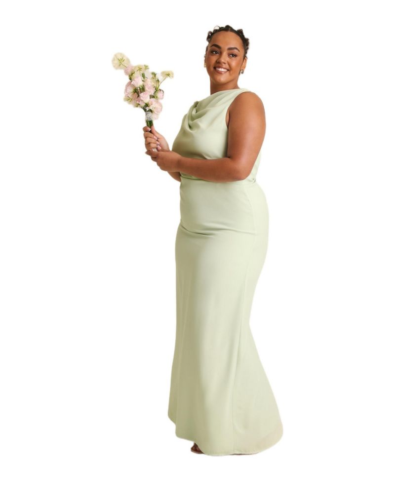 Women's Twist Asym Chiffon Bridesmaid Dress