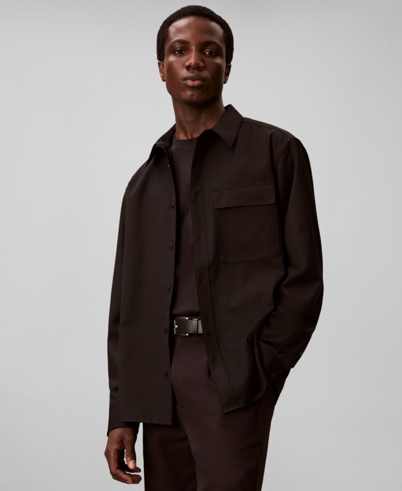 Men's Travel Twill Regular-Fit Shirt