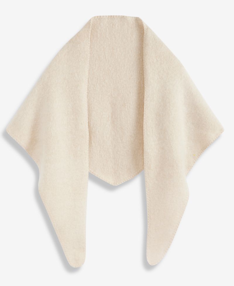 Women's Solid Boucl&eacute; Triangle Scarf