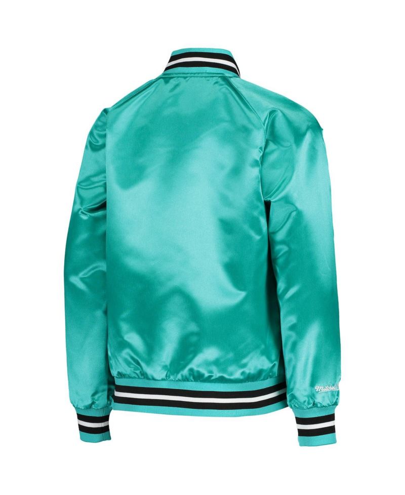 Big Boys Teal San Antonio Spurs Hardwood Classics Satin Raglan Full-Snap Jacket