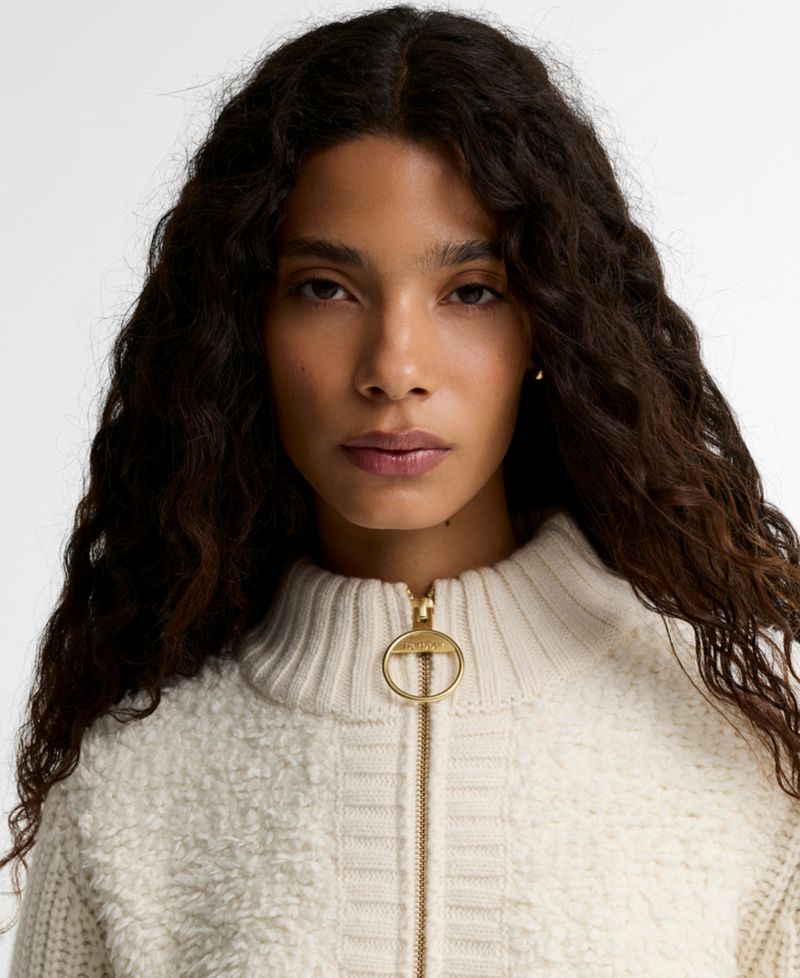 Women's Hazelwood Wool-Blend Chunky-Knit Sherpa-Inspired Bomber Jacket