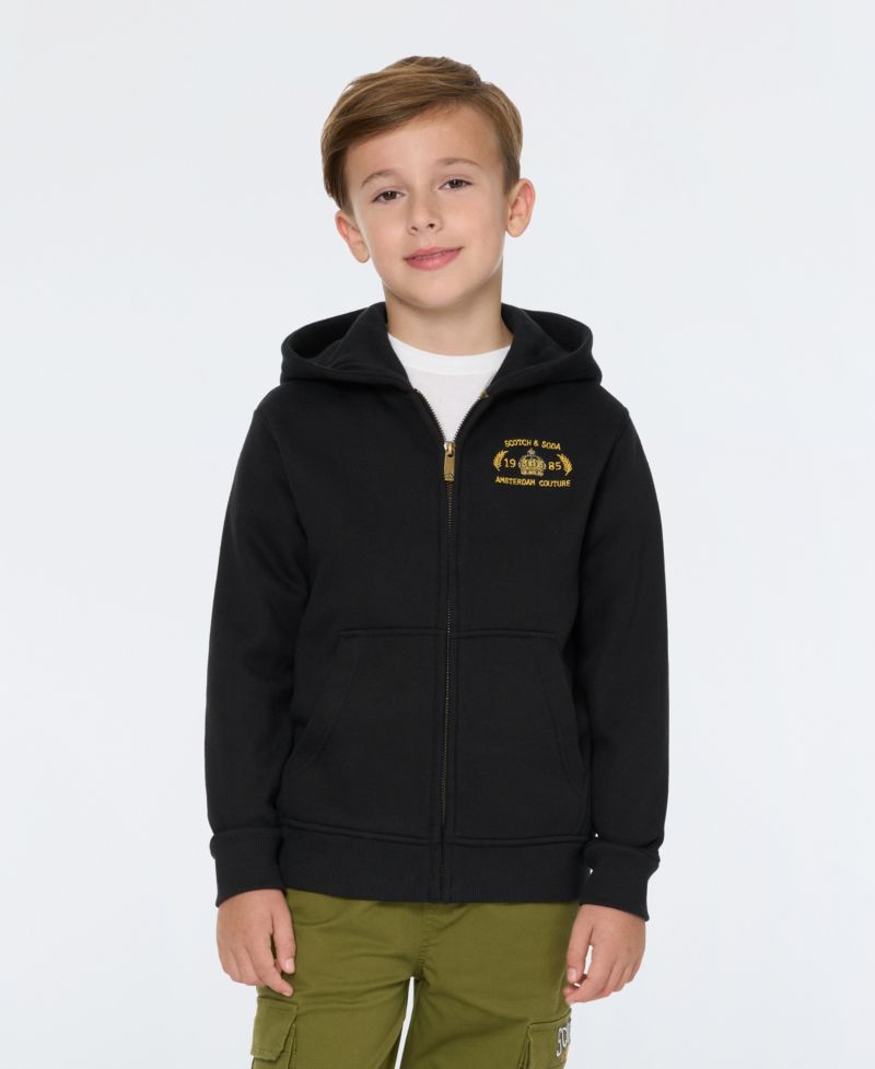 Big Boys Graphic Fleece Zip Up Hoodie