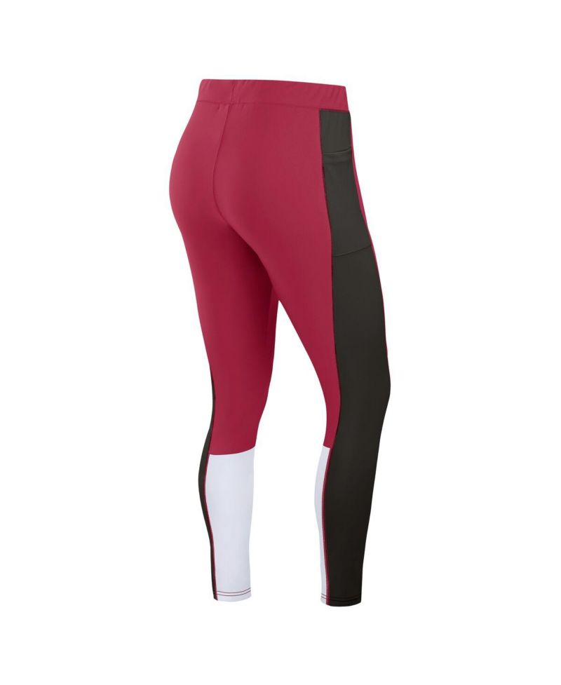 Women's Cardinal/Black Arizona Cardinals Color Block Leggings
