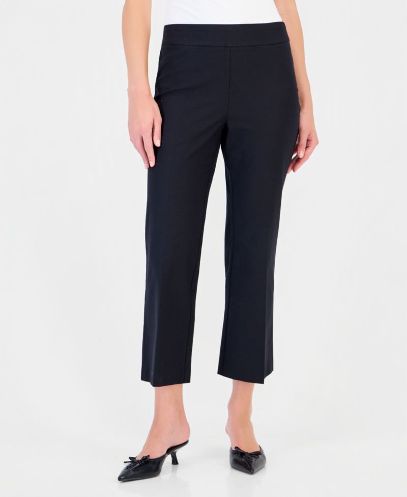 Petite Cropped Kick Flare Pull-On Pants