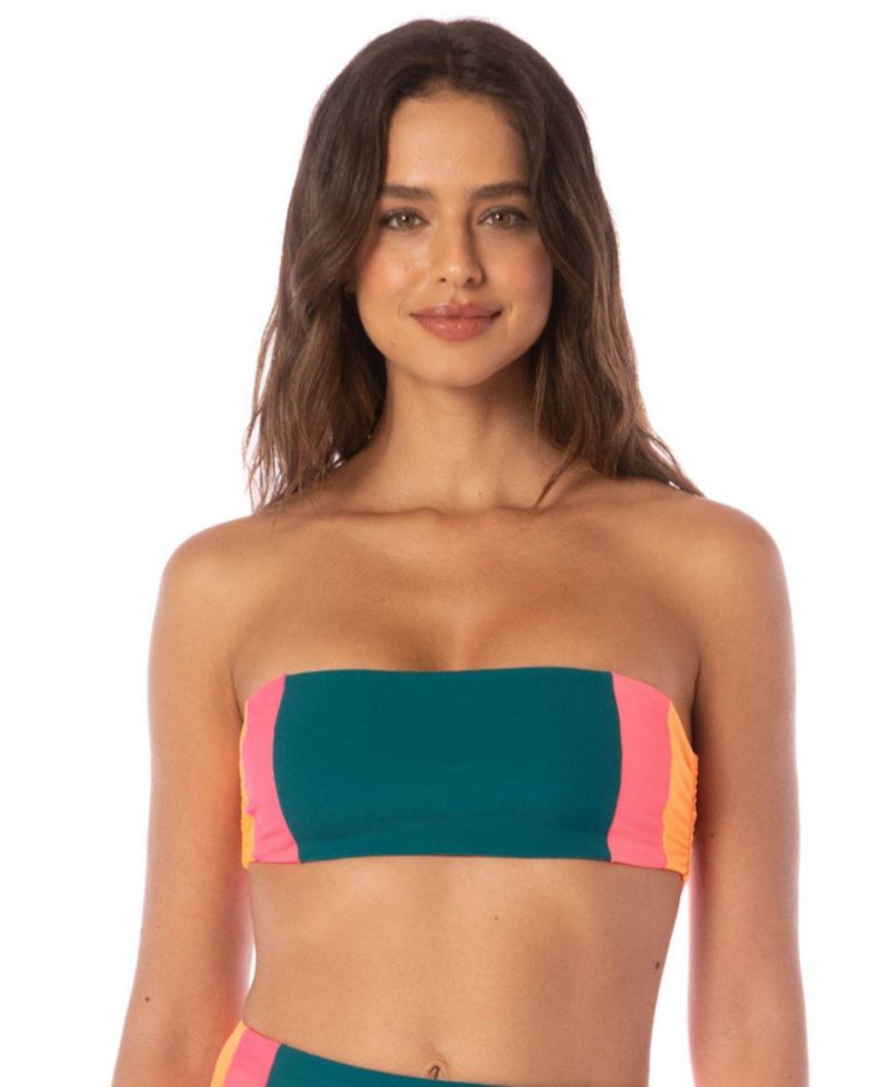 Women's Verdant Breeze Nomad Strapless Bandeau Reversible Bikini Top