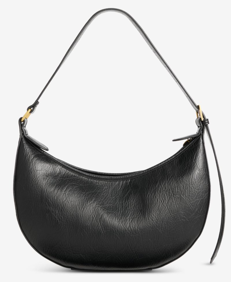 Braided-Edge Crescent Bag