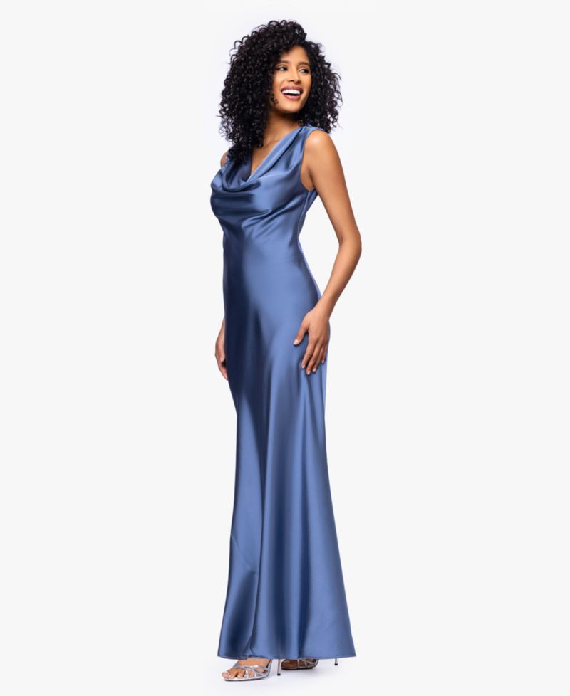 Petite Cowl Neck Gown