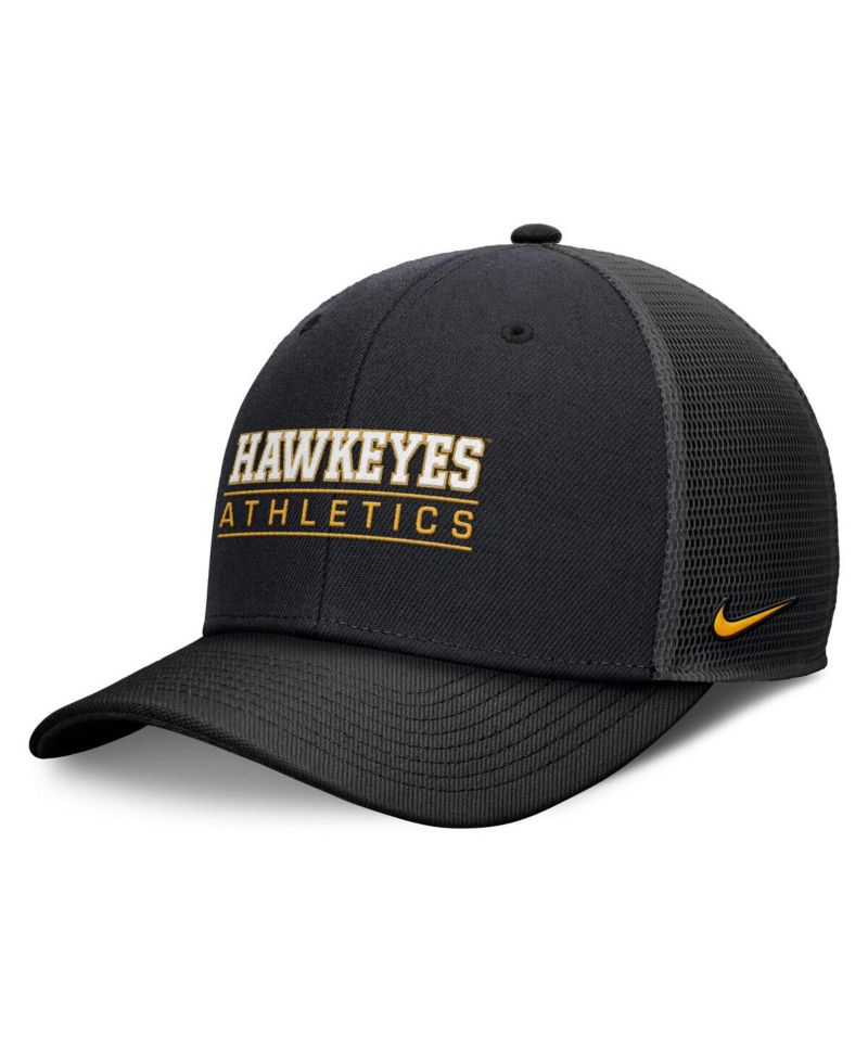 Men's Black Iowa Hawkeyes Rise Adjustable Hat