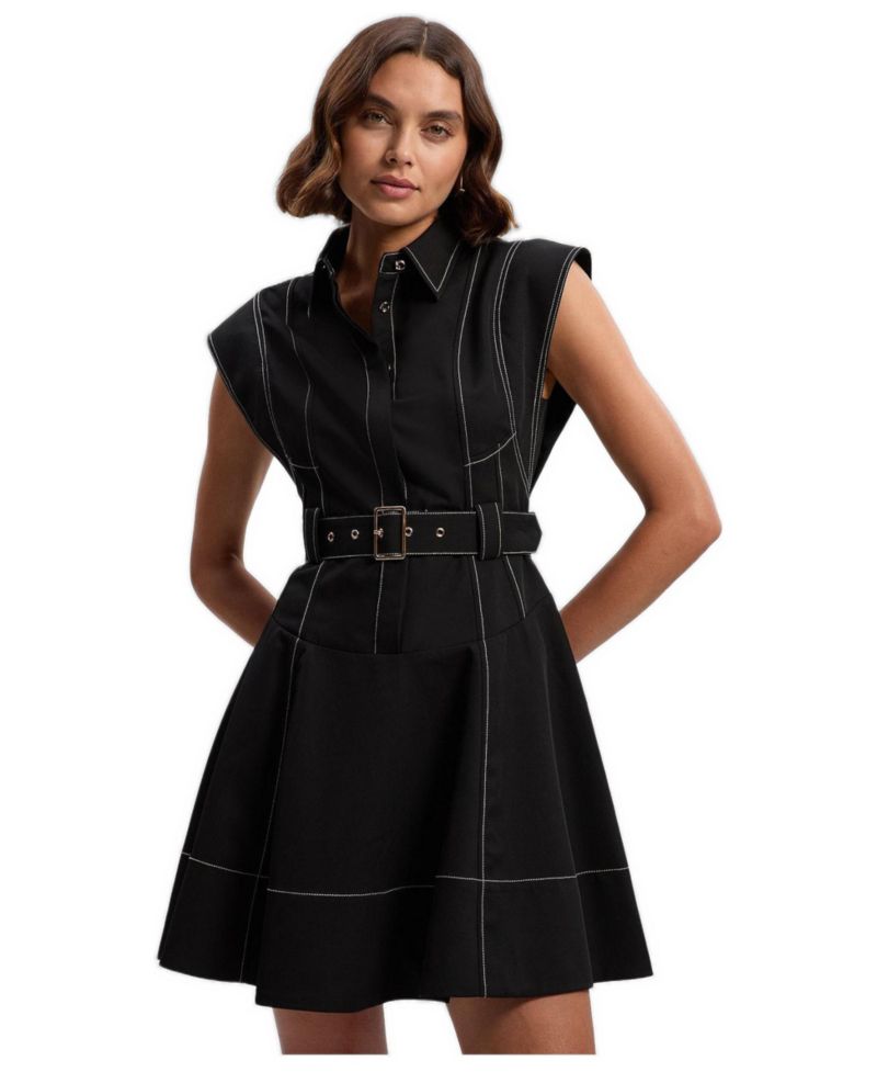 women's High Neck Mini Dress