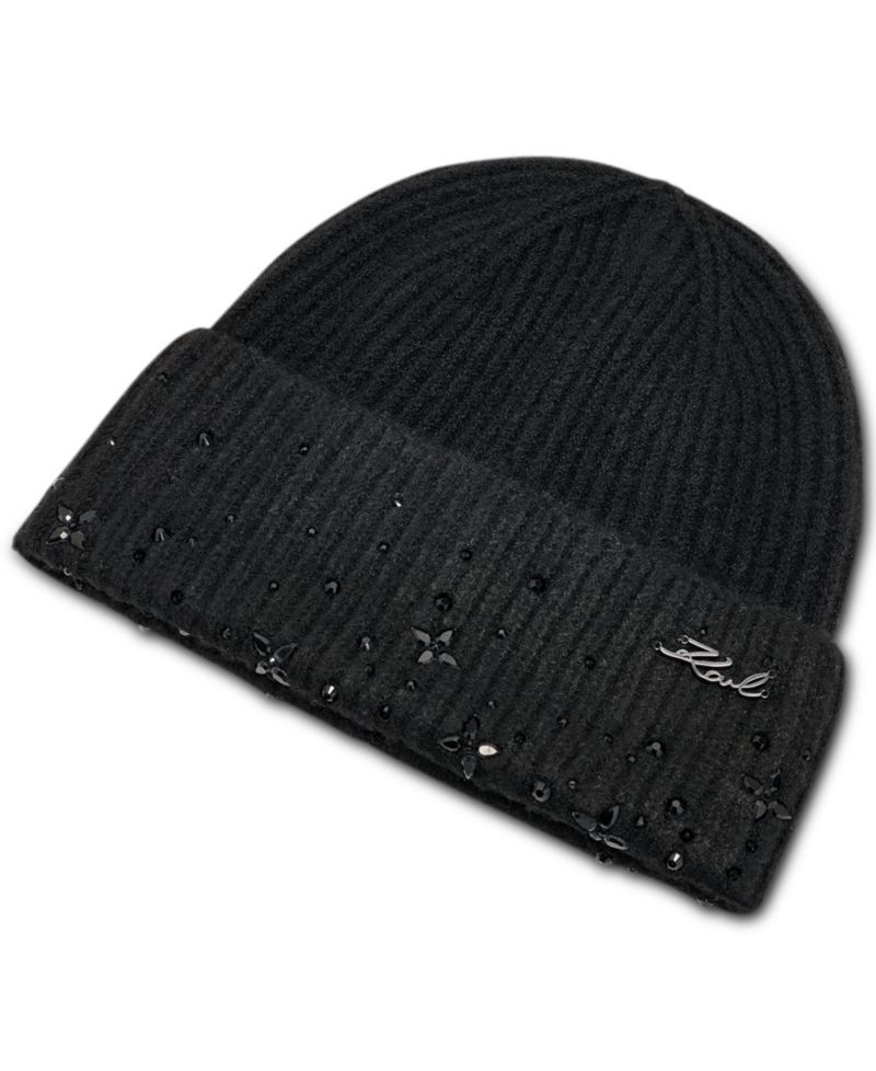 Studded Shaker Stitch Beanie Hat