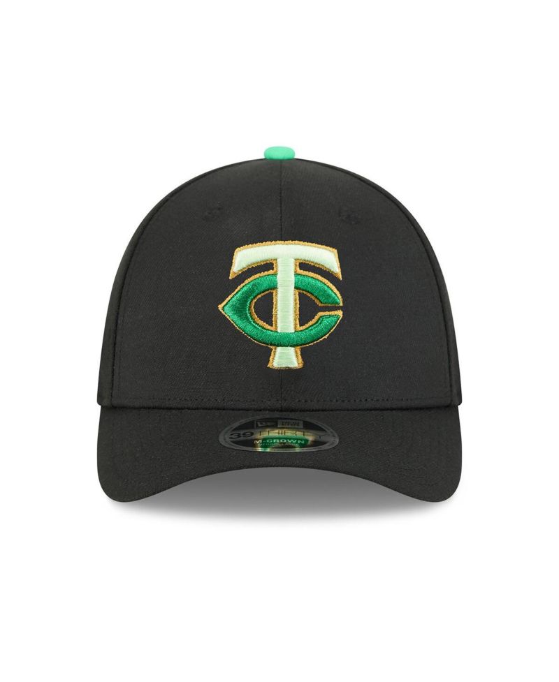 Men's Black Minnesota Twins 2026 St. Patrick's Day 39THIRTY Flex Hat
