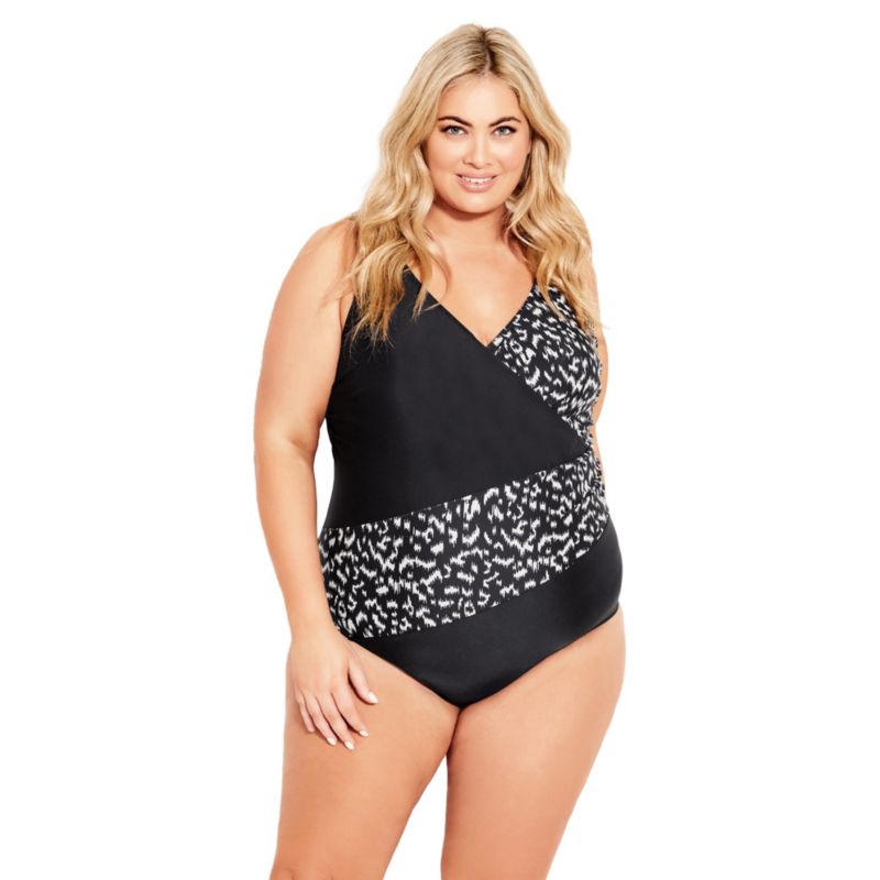 Women's Spliced Print 1 Piece