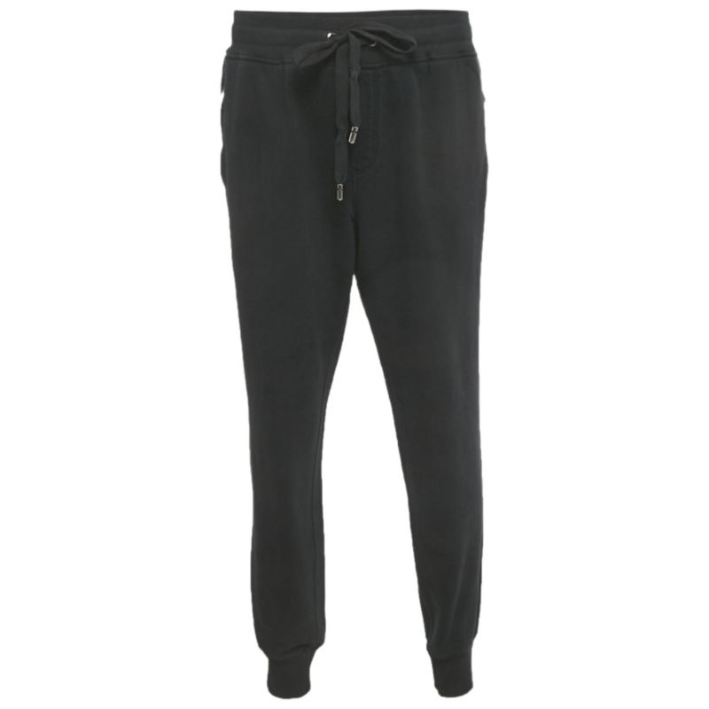 Men's Black Cotton Knit Jogger Pants