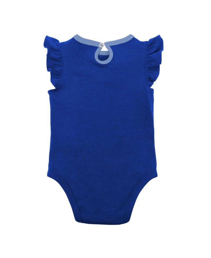 Newborn and Infant Boys and Girls Royal, Heather Gray Toronto Blue Jays Little Fan Two-Pack Bodysuit Set